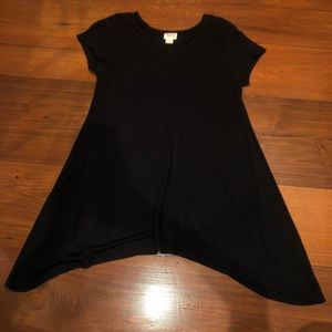 Black loose mini dress